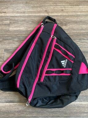 Adidas Load Spring Black & Hot Pink Sling Backpack